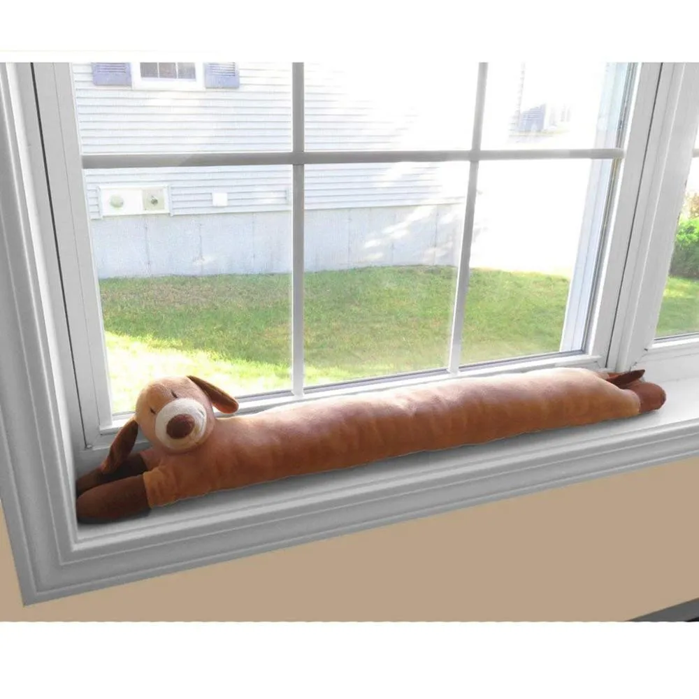 Window Breeze Guard Stuffed Animal Dog Shaped Plush Door Draft Stopper