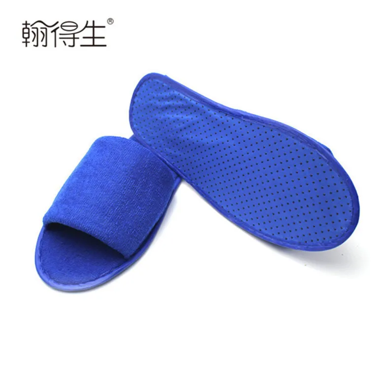 Super soft and comfortable open toe indoor slippers for hotel