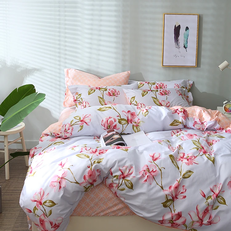 200tc 100 Cotton Sateen Duvet Comforter Sets Queen Cheap Bedding Set