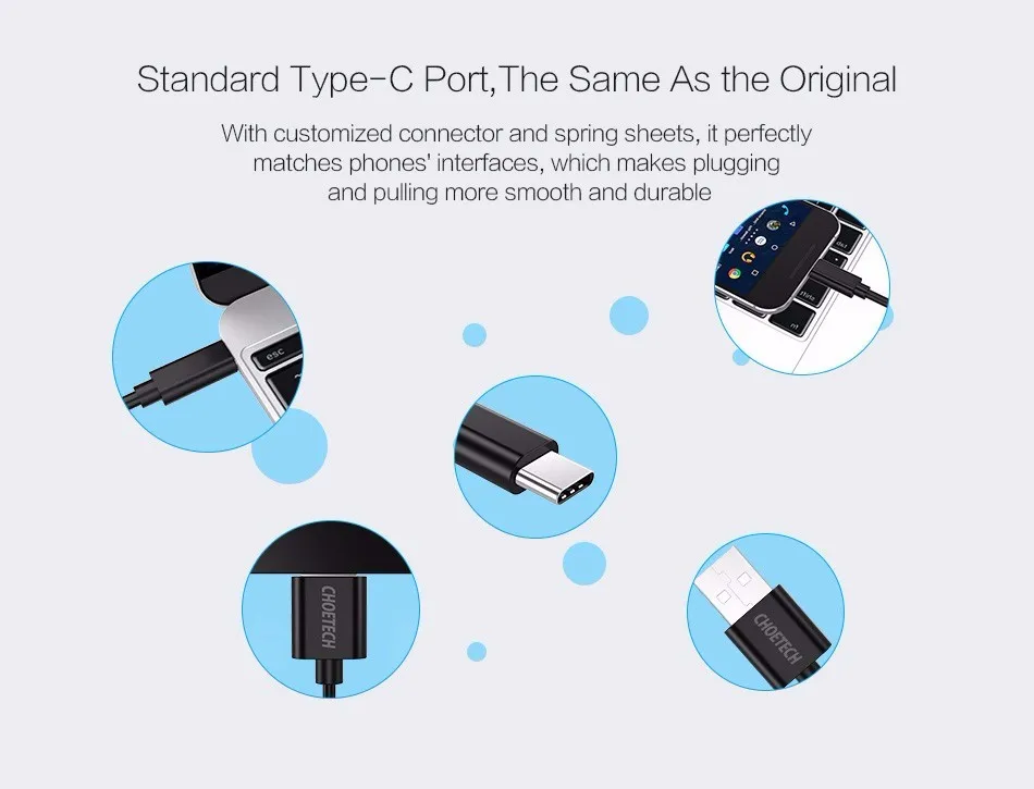 2017 NEW Arrival 1M USB Type-C Cable USB 3.0 3.1 Type C Data Cable for Samsung S8 S8 plus - ANKUX.COM