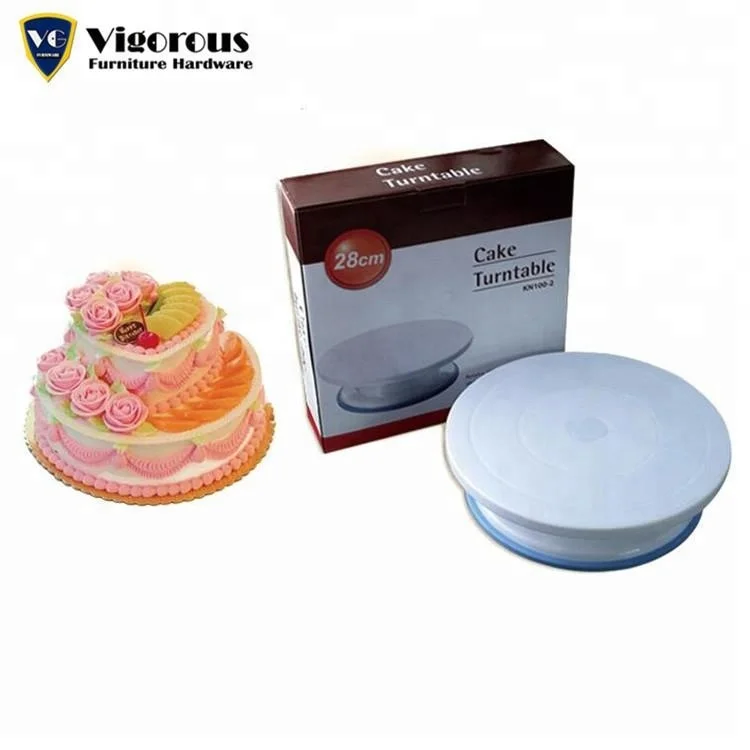 Rotating cake decorating stand best revolving cake turntable AS-62 with custom laser logo