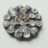 Wholesale button pin in Fushcia Color rhinestone fashion jewelry