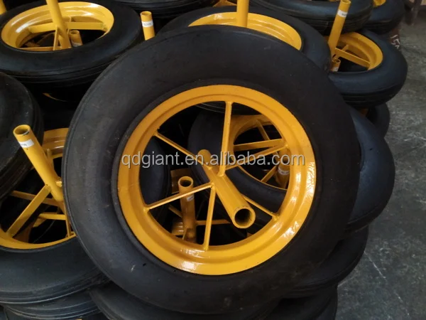 wheelbarrow solid rubber wheel