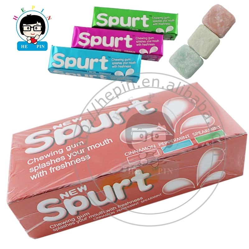 Brand Of Square Shape Halal Chewing Gum Spearmint Peppermint Cinnamon