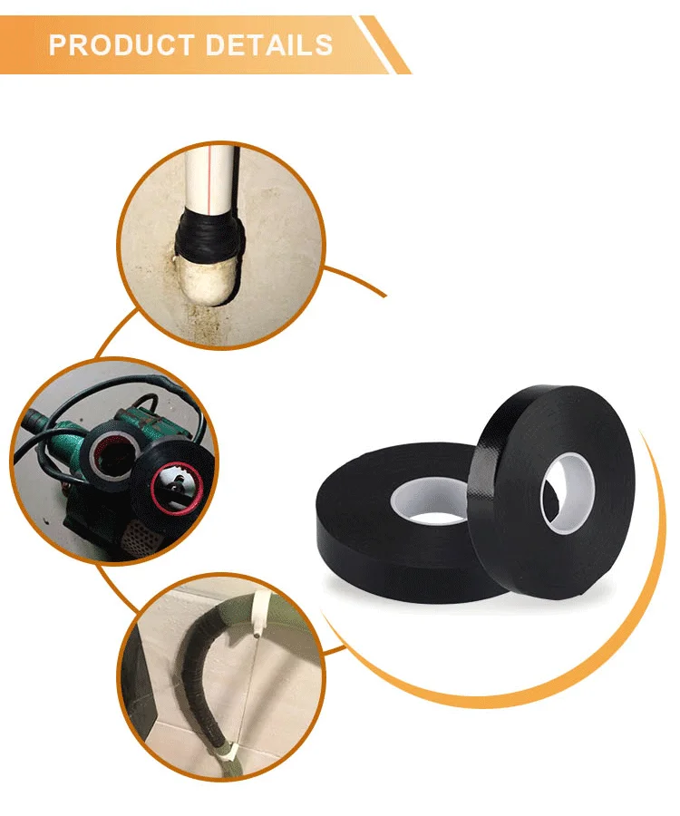 25mm Emergency Repair Sealing Self Adhesive Rubber Fusing Tape For