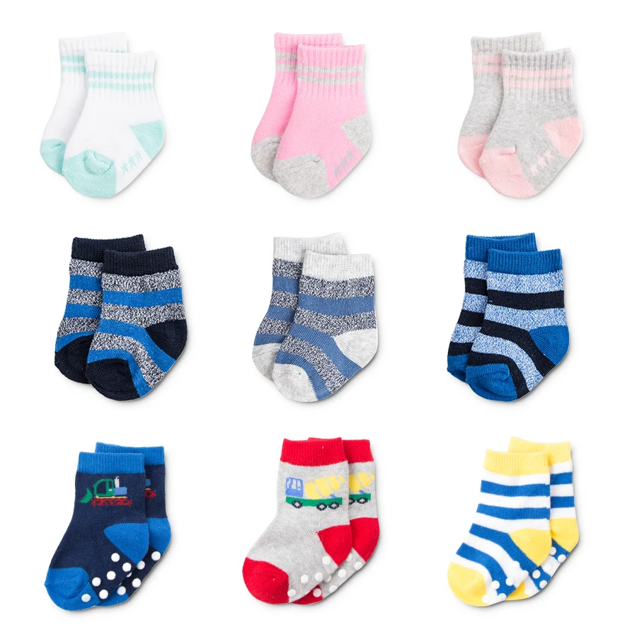 Custom Cute Design Baby Socks With Grip Infant Toddler Newborn Anti