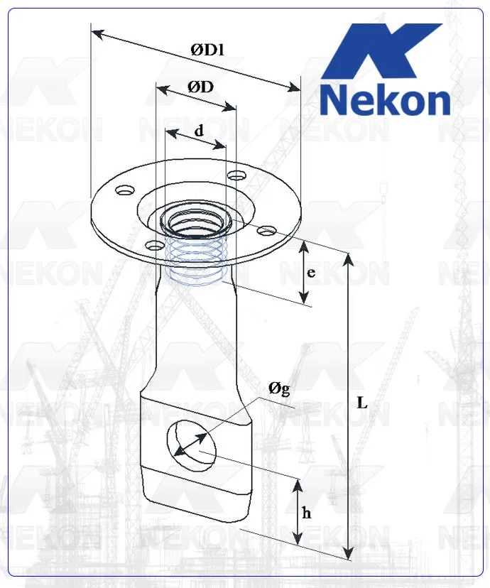 Fixing Socket / Fixing Insert With Crimped End And Nailing Plate For