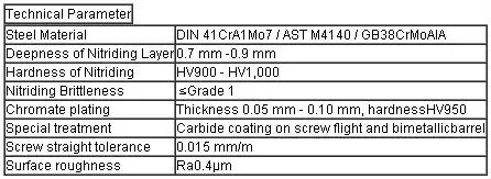 extruder single screw and barrel for plastic machine