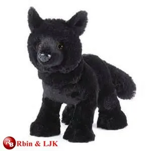 black wolf plush toy