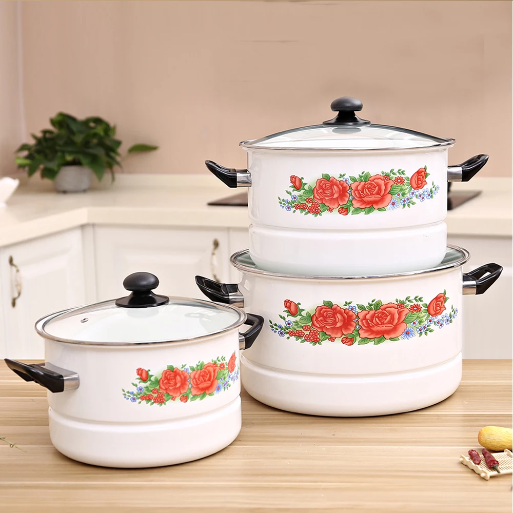703dg3 Enamel Turkish Amc Cast Iron Casserole With Decal Cookware Set