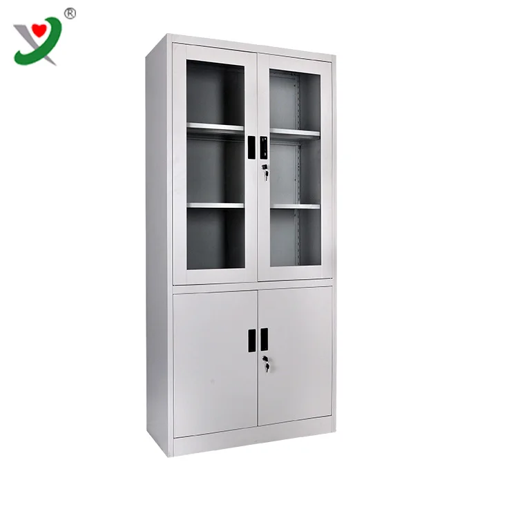 Factory directly selling Garage storage cabinet Glass Steel Swing Roll door  Filling cabinet