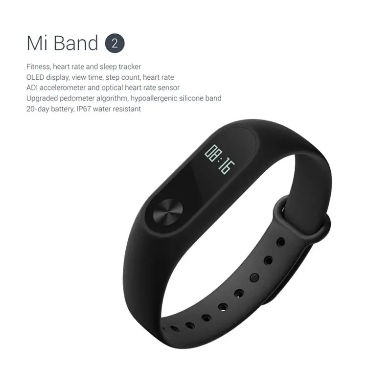 Genuine Original Mi Band 2 With 4.0 Bracelet Mi Band2 Wrist Strap Fitness Smart Wristbands
