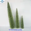 12"18"24" slim artificial pine needle Christmas tree w/ snow effect