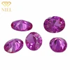 3# Oval cut synthetic rose pink sapphire gemstone lab created pink ruby corundum stone prices for necklace