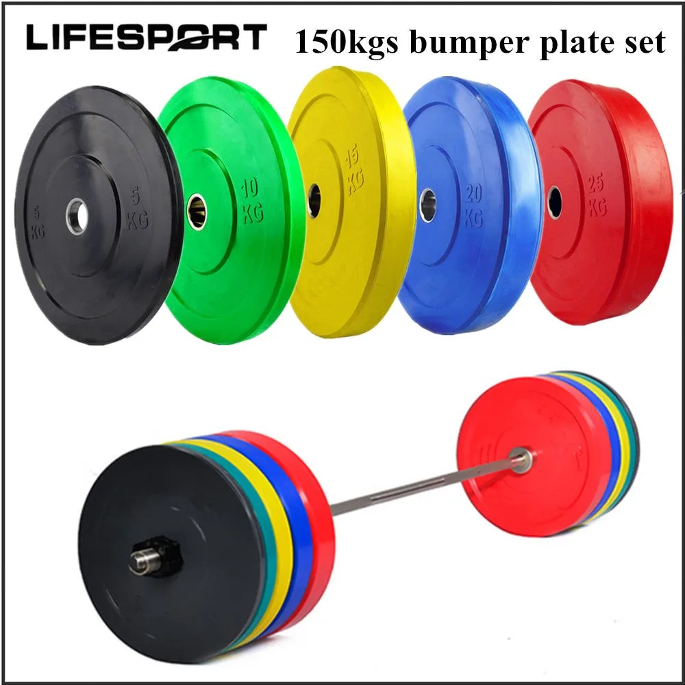 Colored Barbell Set Bumper Weight Plates 90kgs Buy Colored Barbell