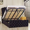 Good quality solid wooden frame queen size ottoman bed for sale