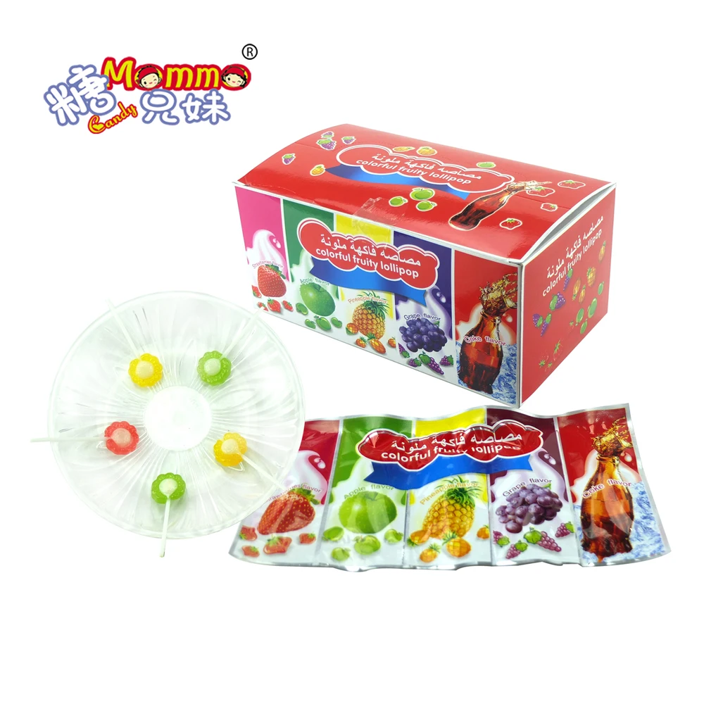 Lp 060 Warna Warni Kotak Pack Kartun Rasa Buah Bunga Bentuk Lollipop Permen Keras Buy Lollipop Permen Keras