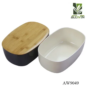 Newest Design Bamboo Fiber Bread Box Bin With Cutting Board Lid Newest Design Bamboo Fiber Bread Box Bin With Cutting Board Lid