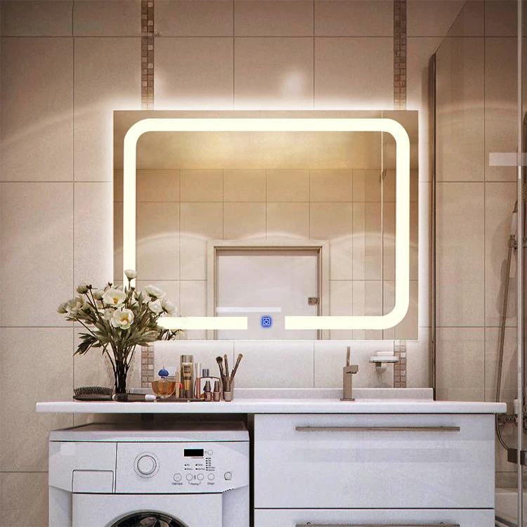 Touch Screen Led Bathroom Mirror Attached Light Product On Touch Screen Led Bathroom Mirror Attached Light Product On