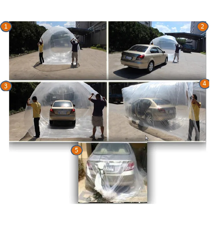 Flood Proof Pe Tarpaulin Clear Plastic Car Bag Cover Made In China