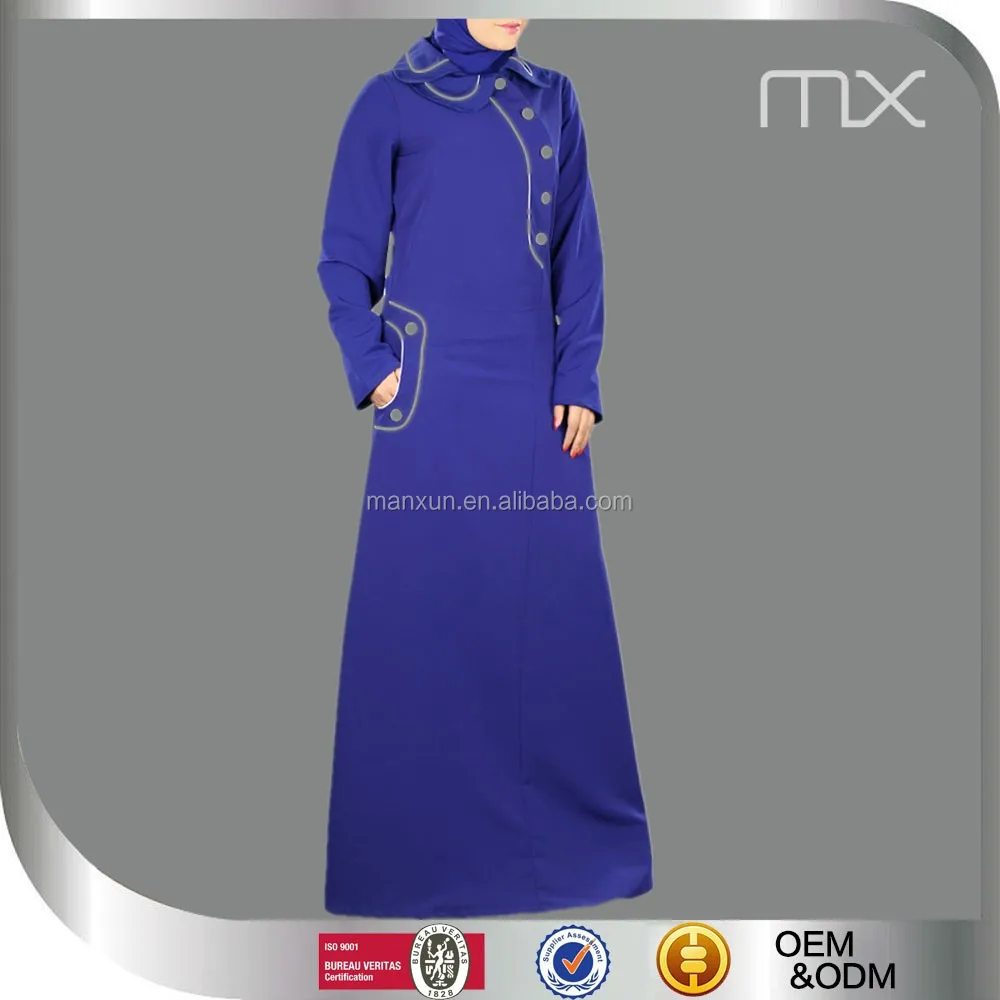 royal blue abaya dress