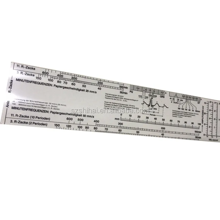 plastic ekg ecg printable scale ruler buy ecg rulerecg printable