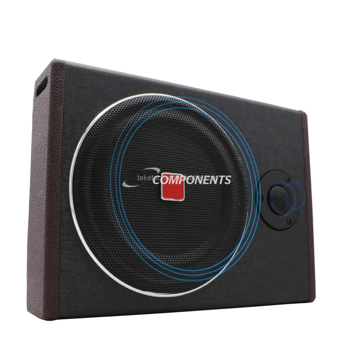 Powered Car Subwoofer w/Low & High Level Inputs Pyle PLBX8A 600 Watt Compact Enclosed Active Underseat Car Audio Subwoofer with Built in Amp 8-Inch Low-Profile Amplified Subwoofer System 