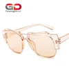top selling fashion Transparent Sunglasses men plastic brand designer gafas women big frame eyeglasses custom logo oculos