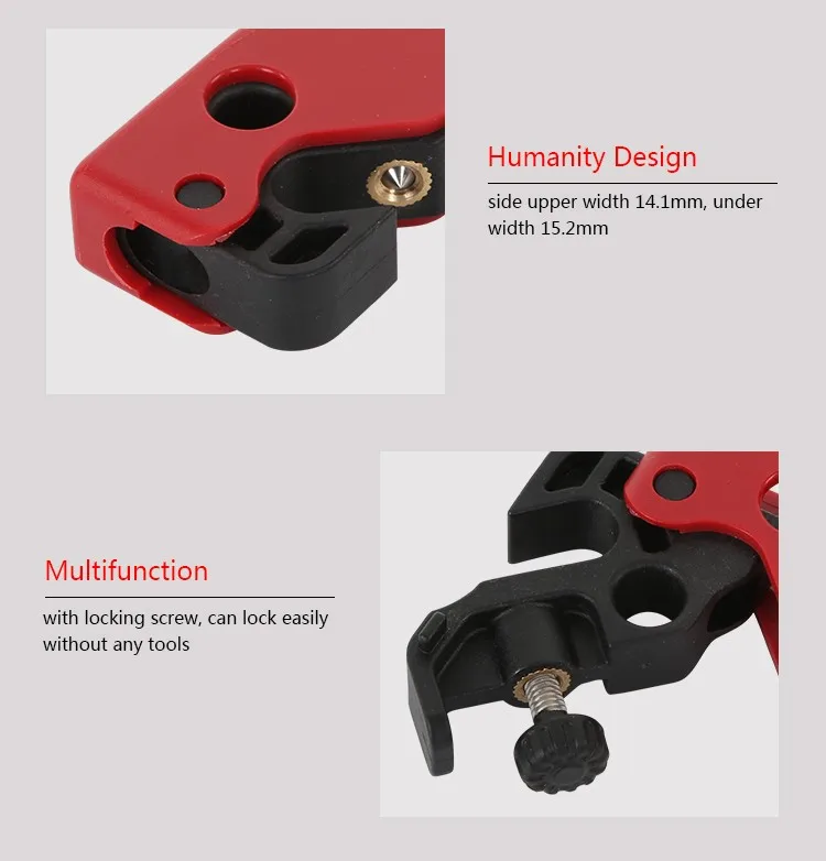 MCB Safety Circuit Breaker Lockout Without Tools Can Mounted Side-By-Side On Adjacent Circuit Breaker