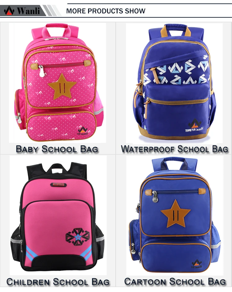 China Factory Customized School Bag Design Embroidery Canvas School