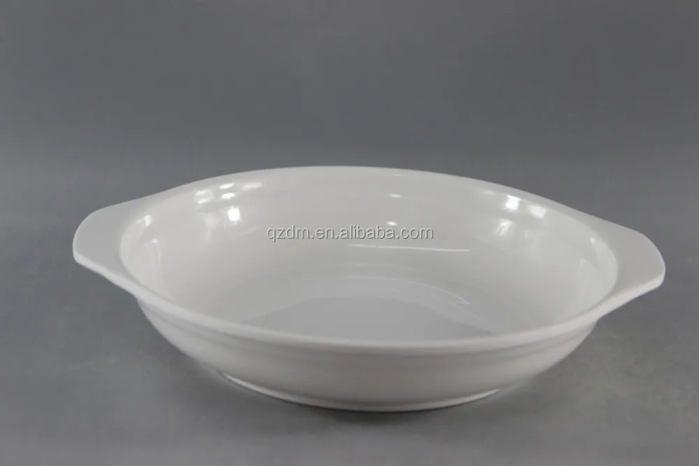2-Handled Melamine Serving Bowl/Melamine Deep Plate 8 Inch