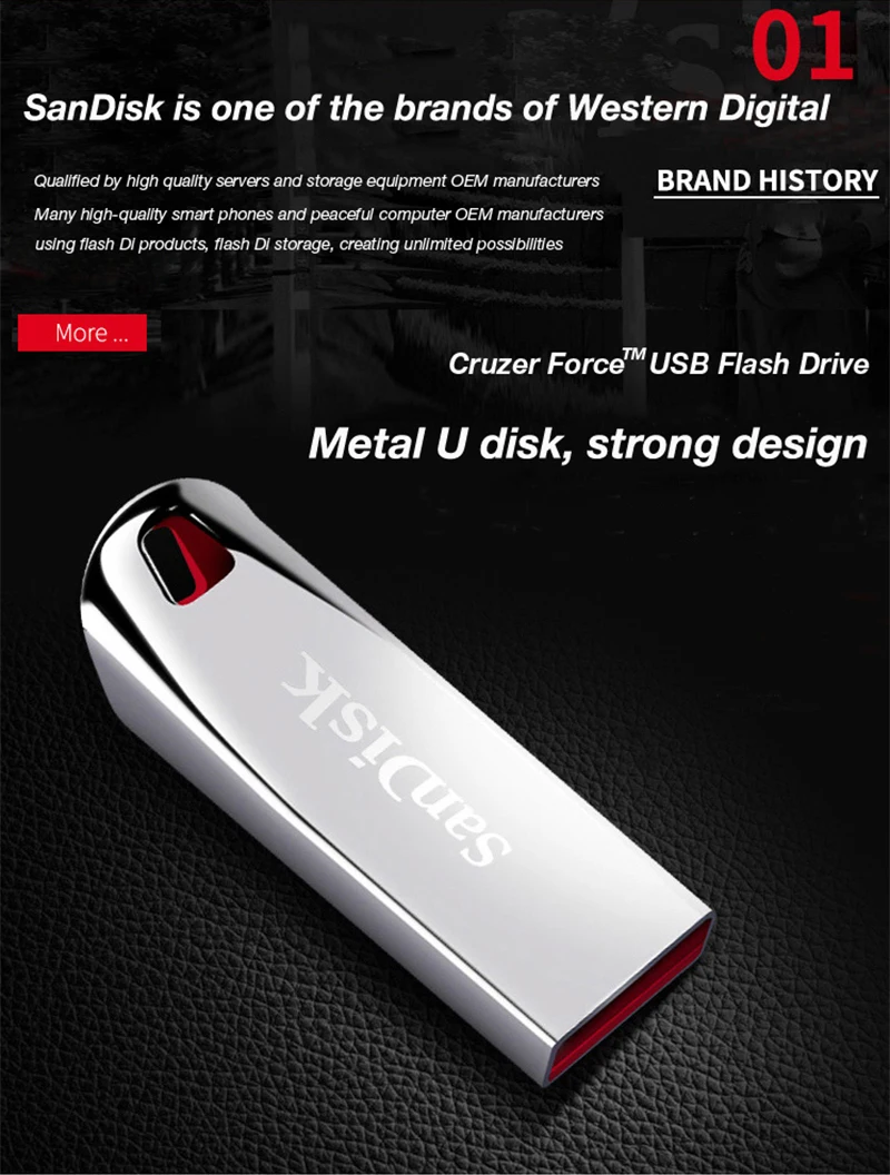 Original SanDisk USB Disk Pen Drive 32GB 64GB 16GB Pendrive CZ71 USB 2.0 Memory Stick USB Flash Drive - ANKUX.COM