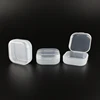 20g square shape small storage box plastic containers with lid portable PP clear bin pill capsule medicine organizer clay holder