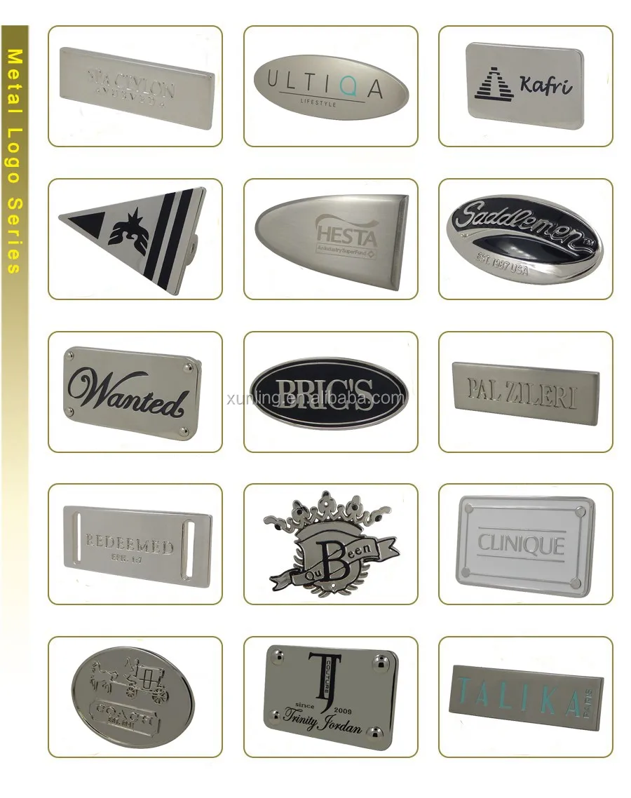 Custom Metal Logo Plate For Clothing - Buy Metal Logo Plate,Metal Logo ...