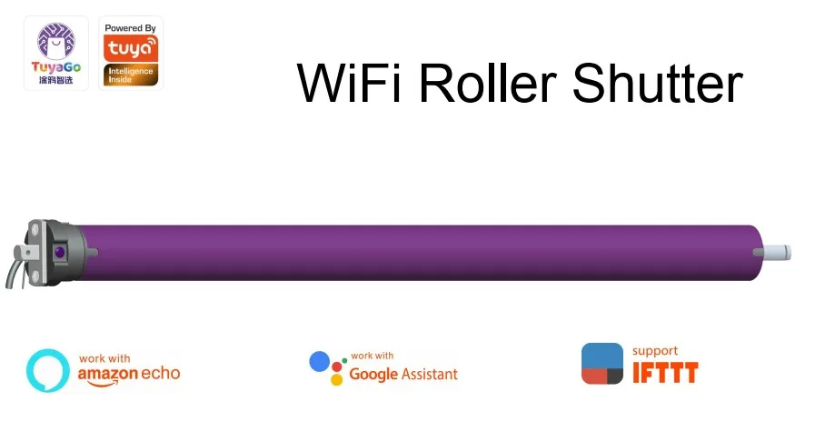 Rehent Wireless Outdoor Aluminium Roller Shutter Motor WiFi Connect works with Alexa