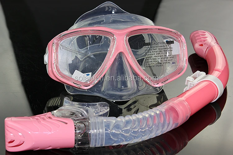 Anti-fog tempered glass snorkelling mask scuba diving dive snorkel