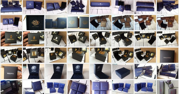 Custom Luxury PU Leather Jewelry Box Sets Gift boxes Ring Pendant Packaging