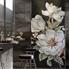 CS-FM14 Decorative Jasmine Flower Glass Tile Mosaic Mural Patterns