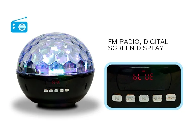 Dreamy colors disco light bluetooth speaker