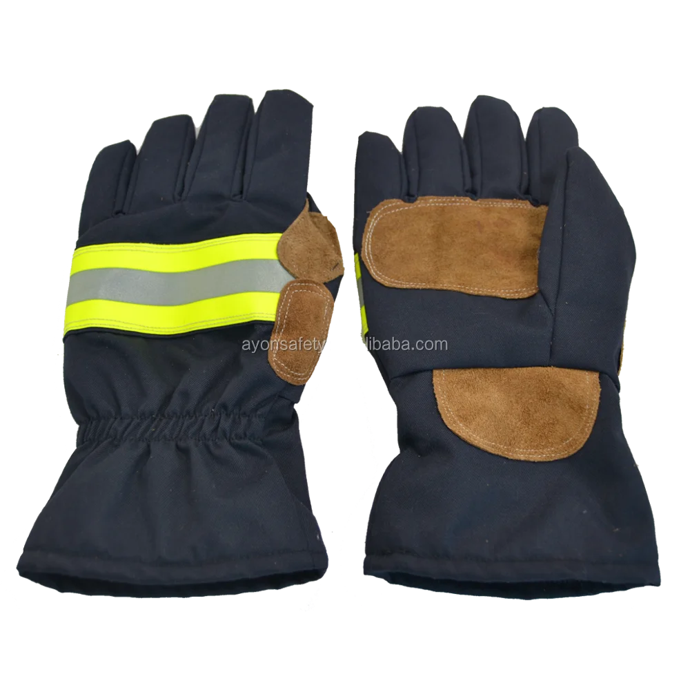 En659 Approved 4 Layers Fireman Gloves For Fireman Outfit With