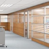 High quality cheap used office stud glass partition wall with door