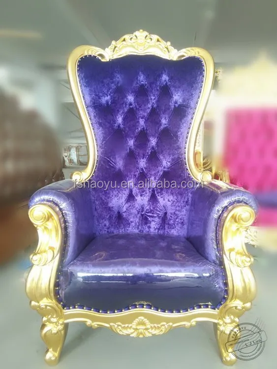 Purple/Gold Royal Throne Chair – Platinum Prop House, Inc.