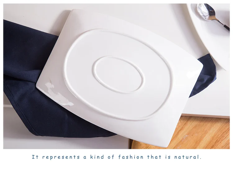 Shenzhen Tableware Restaurant Porcelain Rectangle Dinner Plate