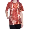 Summer Short Sleeve Blouse Meat 3D Digital Printing Short Sleeve Women T Shirt