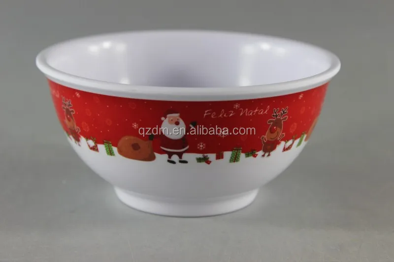 6" Christmas Melamine Xmas Salad Bowl