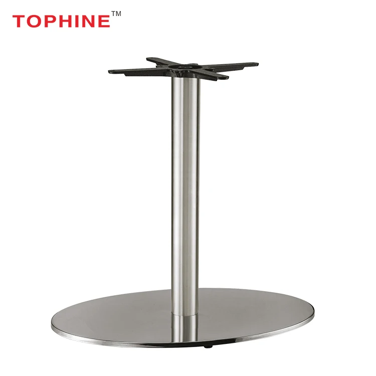 Commercial Contract Tophine Furniture 304 Brushed Stainless Steel Oval