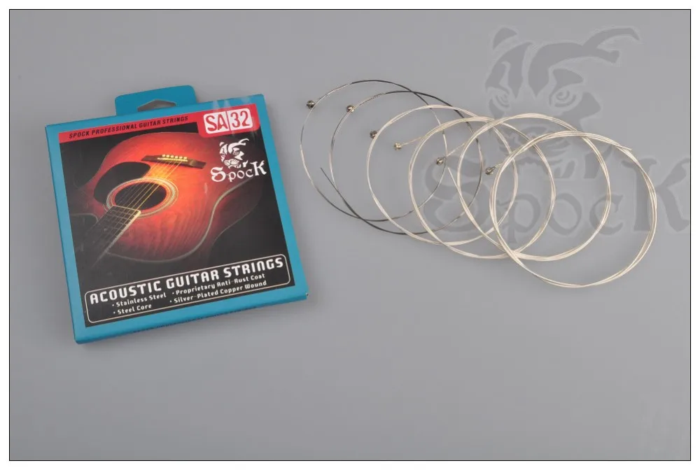Carbon Steel 6 Strings Silver Plated Ballend Acoustic Guitar Strings