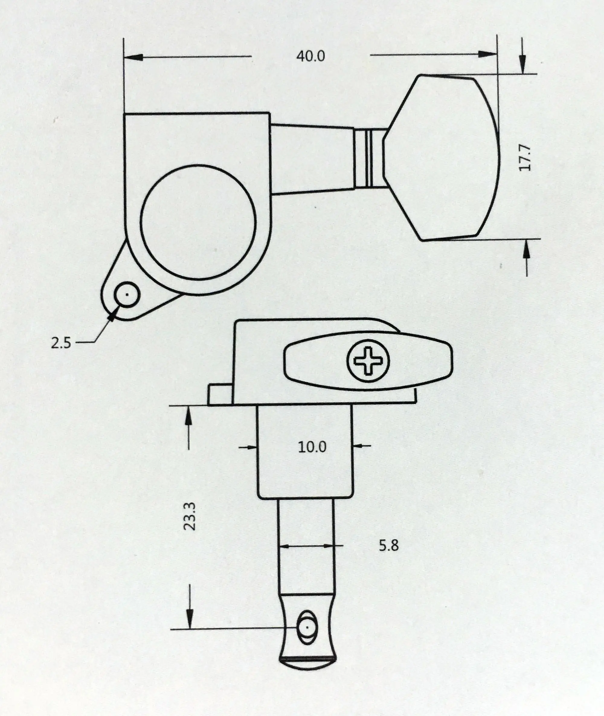 6pcs Black Guitar Tuning Pegs Tuner Machine Heads For Stratocaster