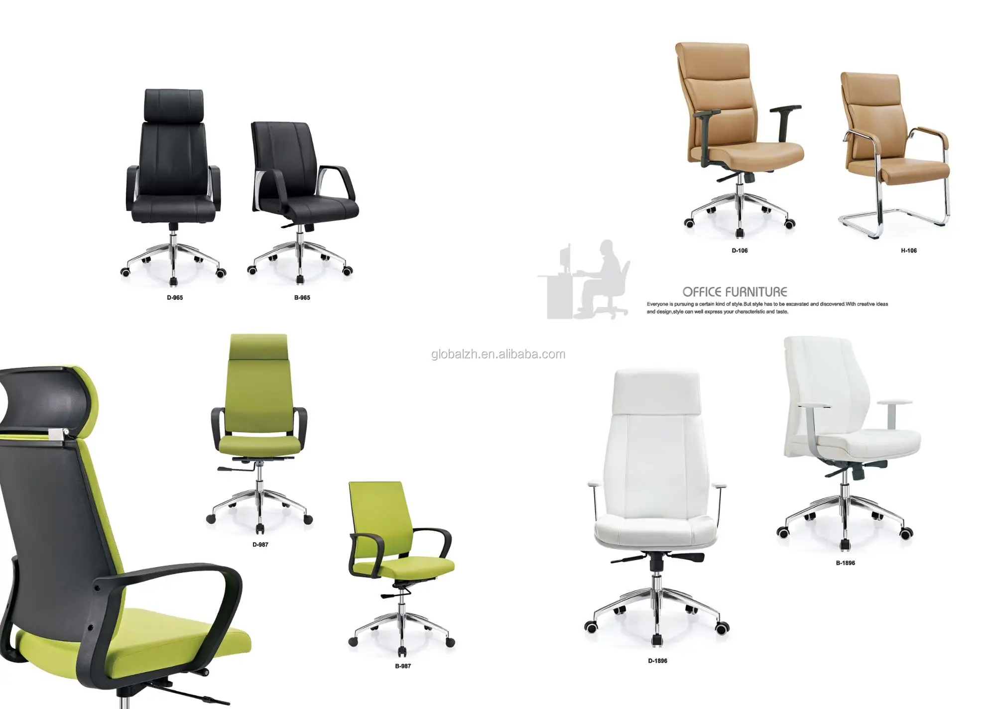 White Leather Swivel Best Ergonomic Office Conference Chair For Meeting