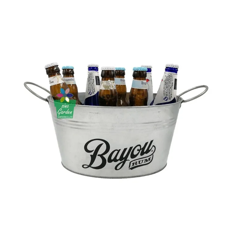 Galvanized Cold Beer Oval Bucket Metal Drink Tub Buy Metal Drink Tub,Oval Drink Tub,Galvanized